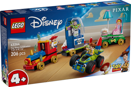 Set treno e auto RC Lego Disney e Pixar Toy Story Party - 43264