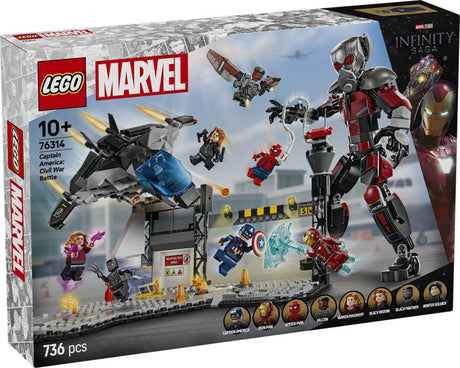 Lego Super Heroes 76314 Scena d'azione della guerra civile di Capitan America