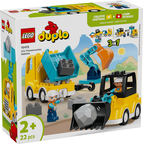 Lego Duplo Town 10475 Veicoli da cantiere 3in1