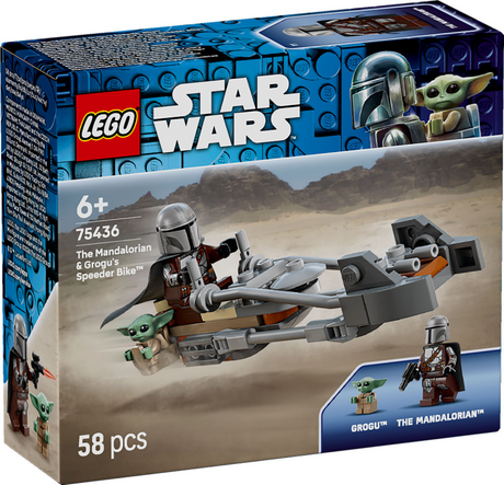 Lego Star Wars 75436 Mandalorian e la Speeder Bike di Grogu