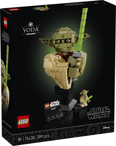 Kit di costruzione del busto di Yoda Lego Star Wars per adulti - 75438