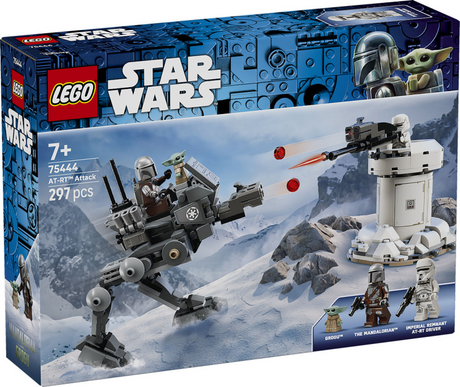 Lego ® star wars™ at-rt™ attack - set da costruzione con minifigure del mandalorian™ e grogu™ - da 7 anni - 75444