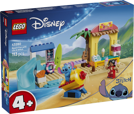 Lego ă€ Disney Beach Fun con Lilo e Stitch, giocattoli costruibili per bambini e decorazioni 43280