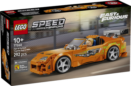 Lego Speed Champions The Fast and The Furious Toyota Supra MK4, auto giocattolo per bambini 77260