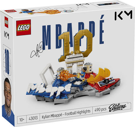 Lego editions kylian mbappé – highlights del calcio, giocattoli da calcio per bambini - 43013