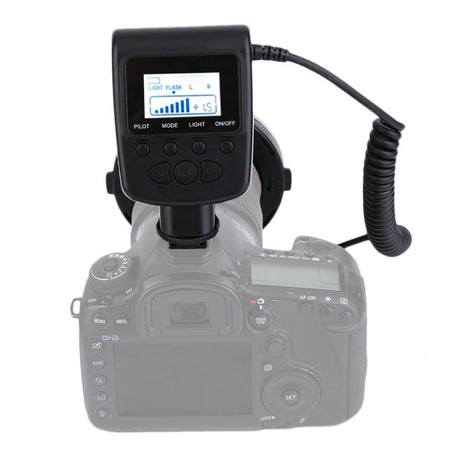Lampada ad anello LED macro Studioking con flash RL-130