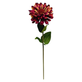Fiore artificiale atmosfera signorile zinnia viola 58 cm