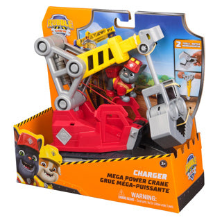 Mega gru con caricatore di macerie, camion giocattolo con personaggio del caricatore e 2 strumenti rimovibili, giocattoli Paw Patrol