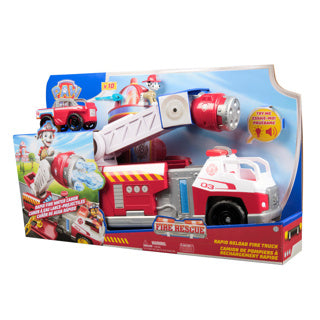 Paw Patrol - vigili del fuoco - camion dei pompieri di Marshall con figura di Marshall, luce, lanciatore ed effetti sonori