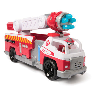 Paw Patrol - vigili del fuoco - camion dei pompieri di Marshall con figura di Marshall, luce, lanciatore ed effetti sonori