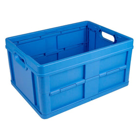 Cassetta pieghevole chiusa quadrata Sunware 32l blu