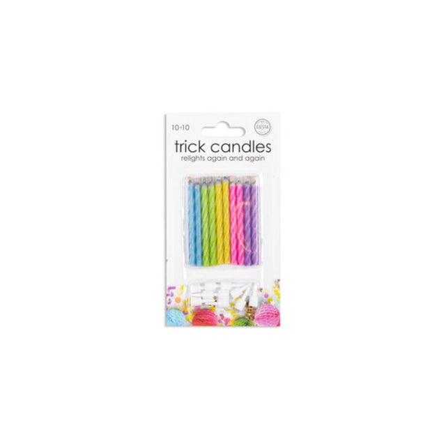 Candeline magiche Globos 0,5x6 cm 10 pezzi su cartoncino