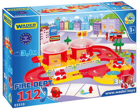 Trampolieri auto per bambini vigili del fuoco 3d