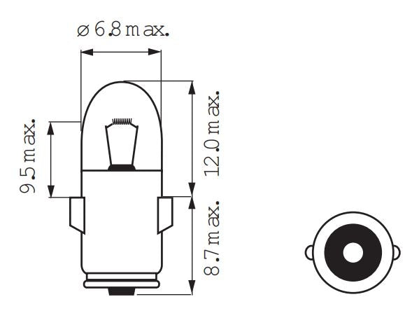 Lampada Bosma 6V 1,2W BA7S