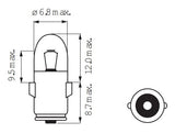 Lampada Bosma 6V 1,2W BA7S