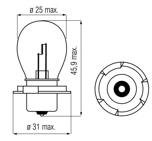 Lampada Bosma 6V-15W P26S