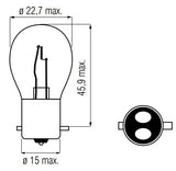 Lampada Bosma 12V-21 5W Bay15D rosso