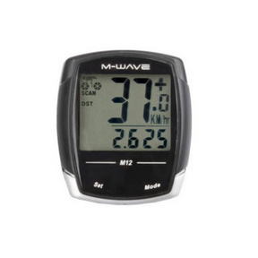 COMPUTER BICYCLE M-WAVE 12 FUNZIONI NERO