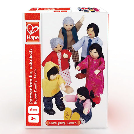 Famiglia di case delle bambole Hape asiatiche
