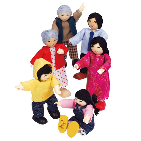 Famiglia di case delle bambole Hape asiatiche