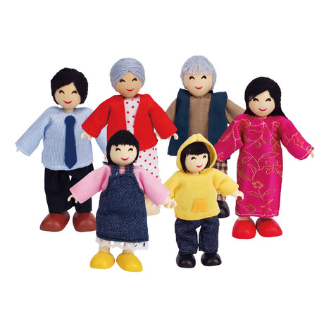 Famiglia di case delle bambole Hape asiatiche
