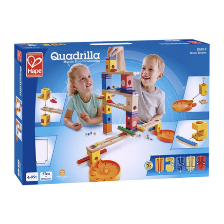 Hape quadrilla in legno, traccia musicale in marmo, 97 pz.