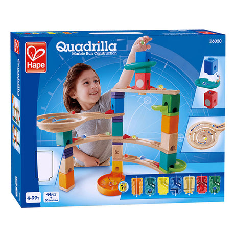 Pista per biglie in legno Hape quadrilla - cliffhanger