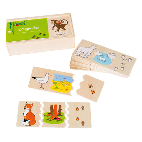 Beleduc cognito i modi degli animali riconoscono il gioco del bambino in legno