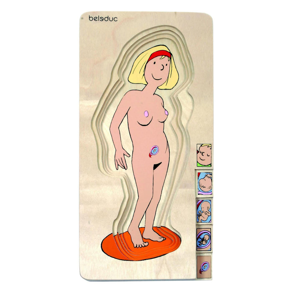 Beleduc puzzle a strati in legno gravidanza
