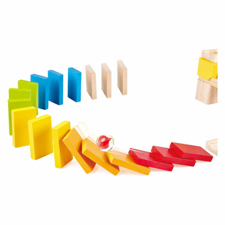 Pista in marmo Hape con domino - set da costruzione pista in marmo rasante 81 pezzi, 3 anni+