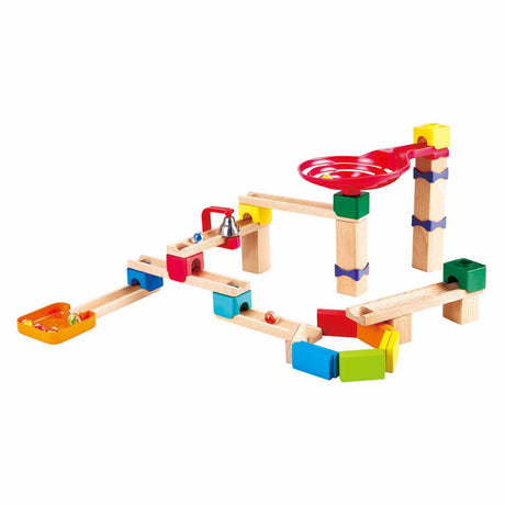 Set domino con binari per biglie in legno Edugro Hape - 50 pezzi.