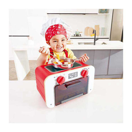 Forno giocattolo Hape con biscotti magici - Set da gioco con forno che cambia colore, 3 anni+