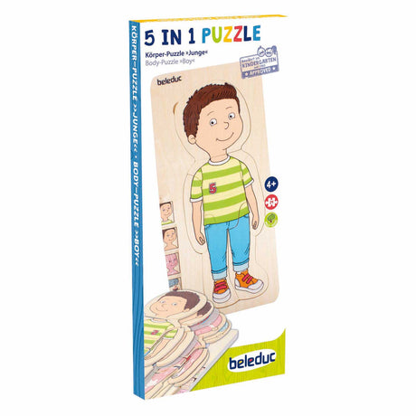 Beleduc puzzle a strati in legno ragazzo - 5 strati