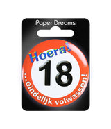 Bottone Paperdreams piccolo - Segnale stradale 18 anni