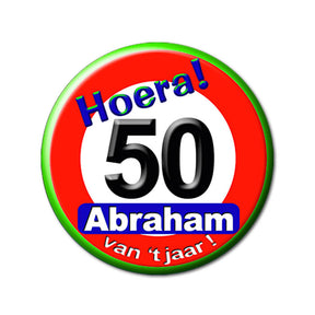Pulsante piccolo Paperdreams - Segnale stradale Abraham