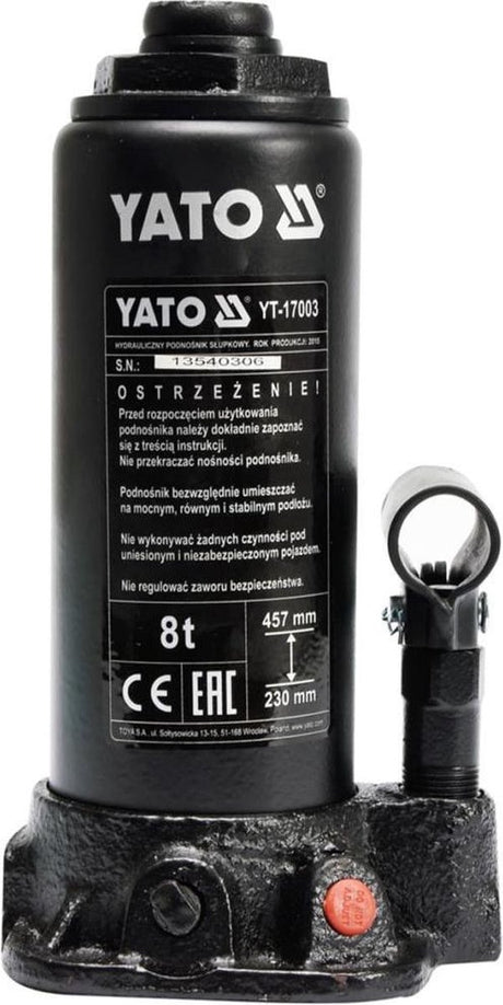 Cric idraulico a bottiglia Yato 8 tonnellate yt-17003