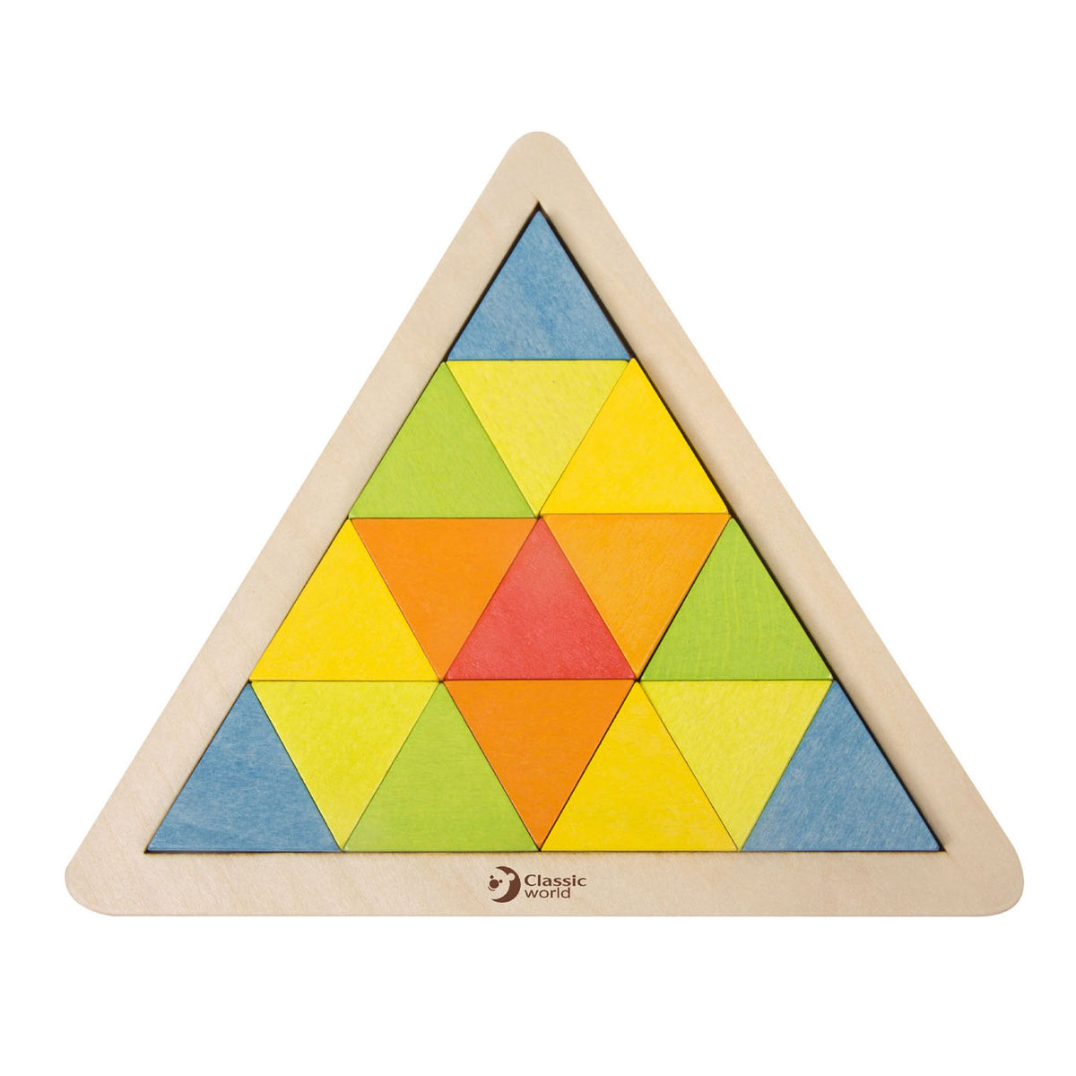 Puzzle in mosaico di legno del mondo classico, 67 pezzi.