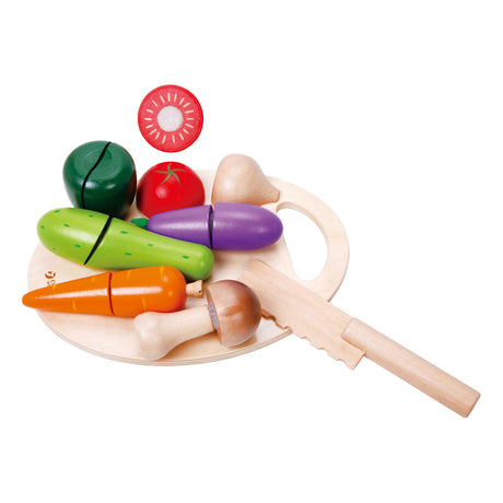 Tagliaverdure in legno mondo classico con coltello e tagliere 16 pezzi