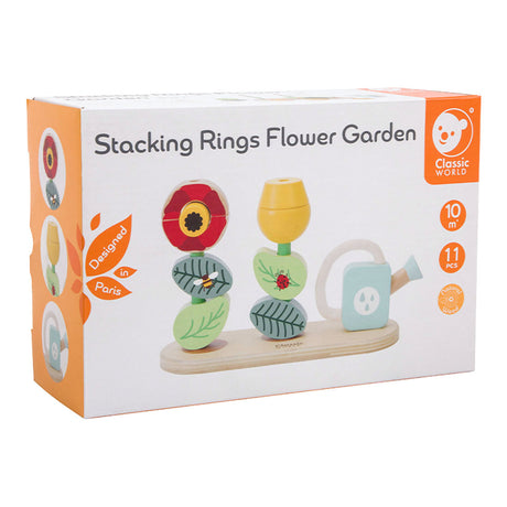 Puzzle in legno del mondo classico giardino fiorito, 11 pezzi.