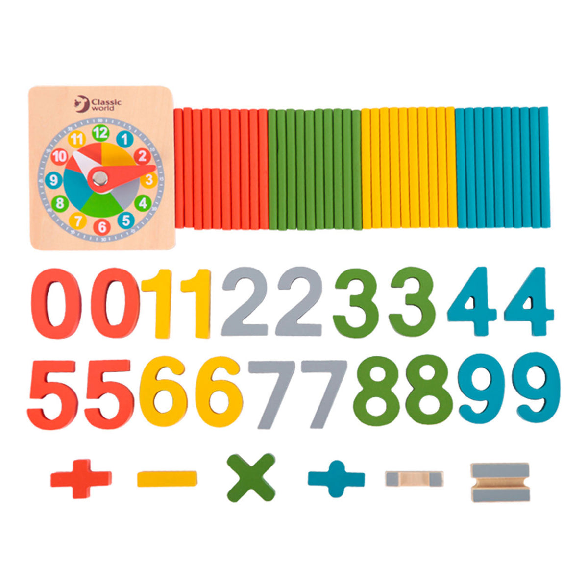 Classico gioco di matematica in legno del mondo, 67 pz.