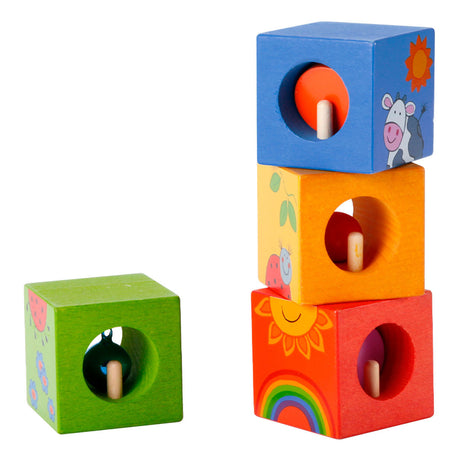 Blocchi scoperta in legno del mondo classico, 4 pz.