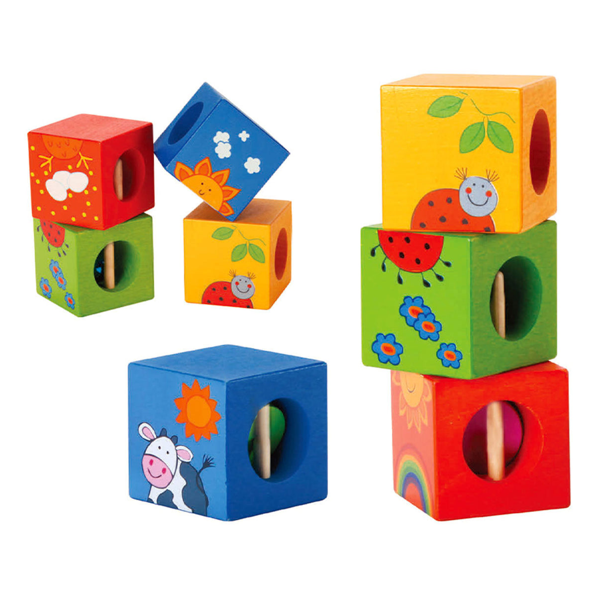 Blocchi scoperta in legno del mondo classico, 4 pz.