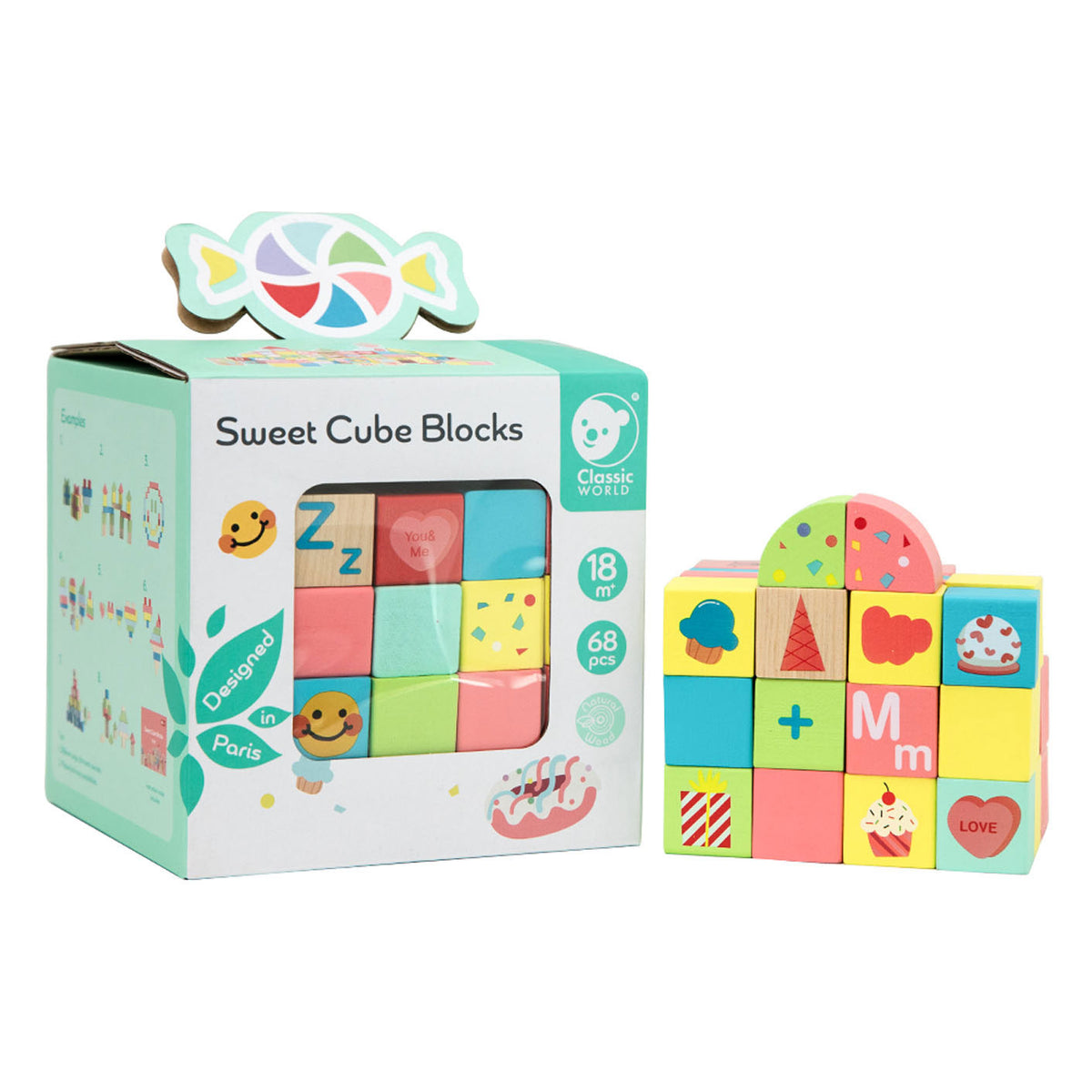 Cubi dolci in legno del mondo classico