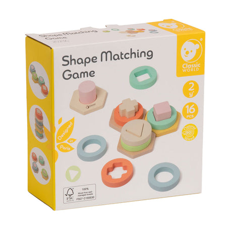 Lobbes Toys bv gioco di abbinamento di forme in legno del mondo classico