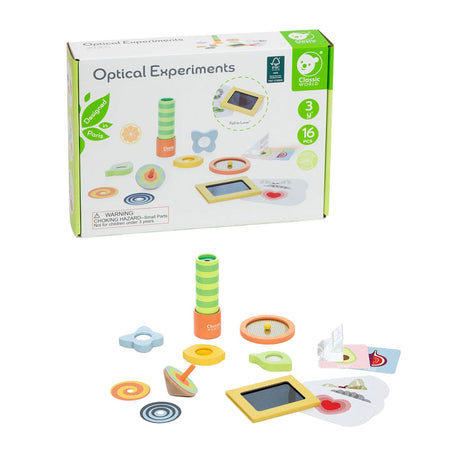 Set da gioco in legno Lobbes Toys bv Classic World Optical Experiments, 16 pezzi.