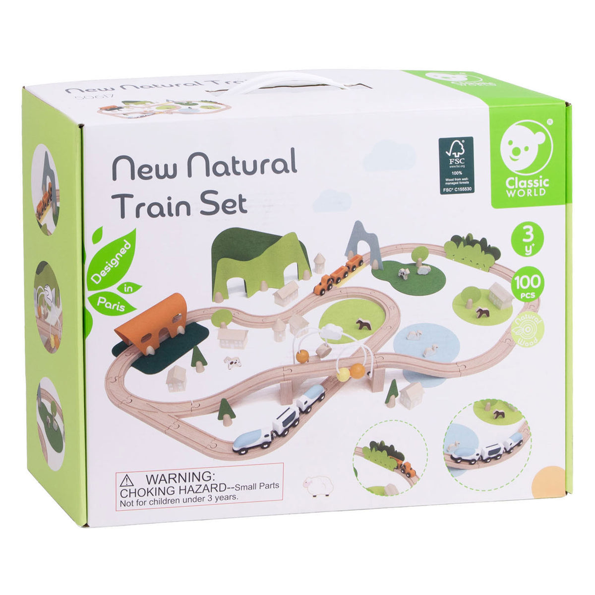 Treinset mondo classico naturale - 100dlg.