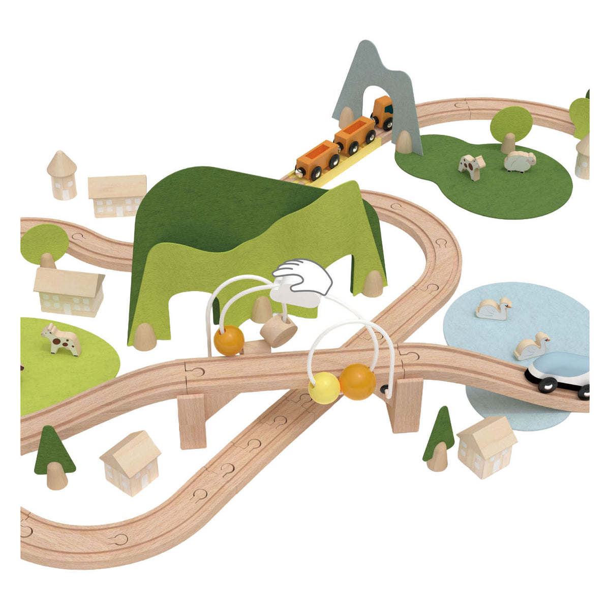 Treinset mondo classico naturale - 100dlg.