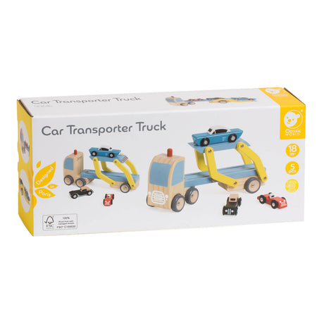 Lobbes Toys BV Classic World trasportatore in legno con 3 auto