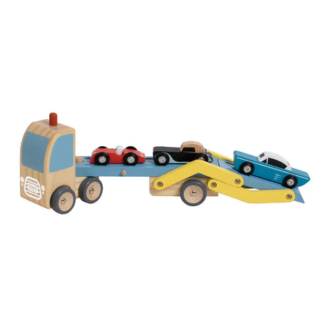 Lobbes Toys BV Classic World trasportatore in legno con 3 auto