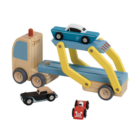 Lobbes Toys BV Classic World trasportatore in legno con 3 auto